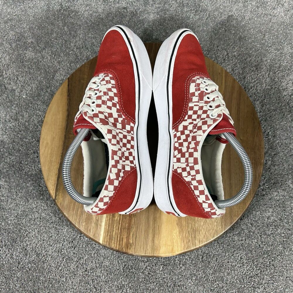 Vans ComfyCush Tear Check Women’s Size 8 Red White Athletic Skate Shoes Used - Picture 8 of 12
